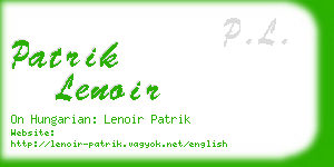 patrik lenoir business card